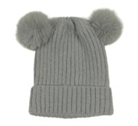 Šedá čepice s bambulemi Primark