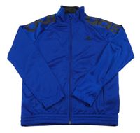 Safírová sportovní propínací mikina Adidas