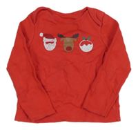 Červené triko se Santou a sobem F&F