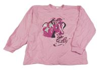 Světlerůžová mikina s koněm 