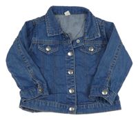 Modré riflová bunda 