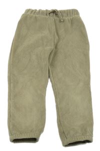 Béžové sametové žebrované tepláky C&A