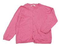 Růžový propínací svetr 