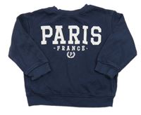 Tmavomodrá mikina s nápisem H&M