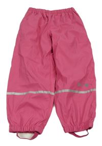 Fuchsiové voděodolné zateplené kalhoty Lupilu