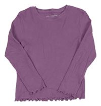 Fialové žebrované triko Primark