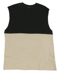 Antracitovo-béžové tílko H&M