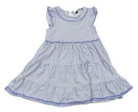 Modro-bílé pruhované bavlněné šaty George