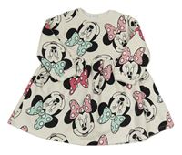 Bílé teplákové šaty s Minnií Disney