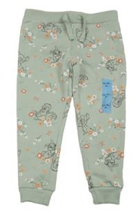 Nové - Světlezelené tepláky s Bambim a kamarády Primark 