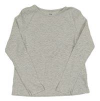 Šedé žebrované triko H&M
