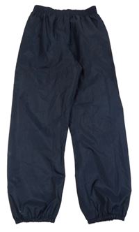 Tmavomodré funkční šusťákové nepromokavé kalhoty Decathlon