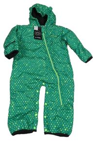 Nové - Zelená funkční šusťáková zimní kombinéza se vzorem a kapucí Dare 2B