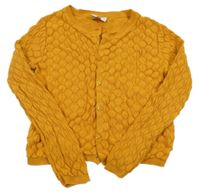 Oranžový vzorovaný propínací svetr Topolino 