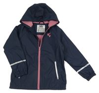 Tmavomodrá nepromokavá jarní bunda s kapucí Lupilu 