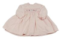 Světlerůžové manšestrové šaty se zajíčkem Nutmeg