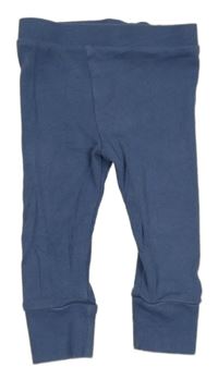 Modré žebrované tepláky Tu