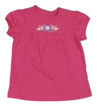 Růžová tunika s květy 