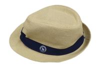 Béžový slaměnný klobouk se stuhou