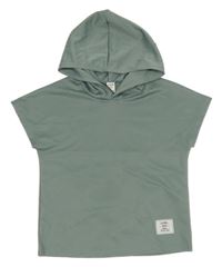 Zelenošedá vesta s kapucí Shein