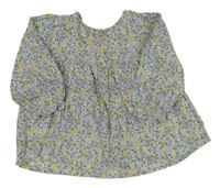 Modro-žlutá kytičkovaná tunika Primark 