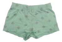Světlezelené bavlněné kraťasy s vločkami H&M