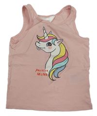 Broskvový top s jednorožcem H&M
