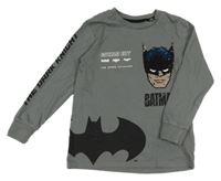 Tmavošedé pyžamové triko s Batmanem z překlápěcích flitrů Next