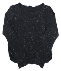 Černé třpytivé triko H&M