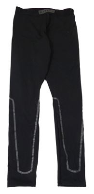 Černé funkční spodní legíny Decathlon