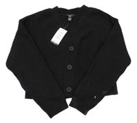 Nové - Černý propínací crop svetr New Look