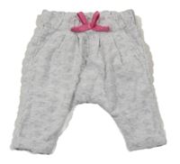 Šedé melírované tepláky se sametovými hvězdičkami Mothercare