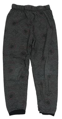 Tmavošedo-černé melírované pyžamové kalhoty se Spider-many George