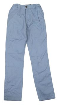 Modrošedé chino plátěné kalhoty H&M