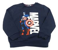 Tmavomodrá mikina s IRON MAN a logem PRIMARK