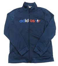 Petrolejová propínací sportovní mikina Adidas