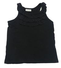 Černý top s volánky LC WaIKIKI