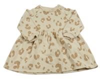 Béžovo-hnědé vzorované teplákové šaty F&F