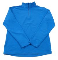 Modrá fleecová funkční mikina s logem Quechua