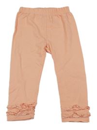 Broskvové legíny s kanýrky