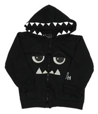 Černá propínací mikina se Zombie Dash a kapucí sinsay