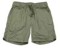 Khaki plátěné kraťasy PRIMARK