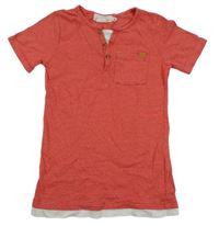 Červeno-bílé pruhované tričko s kapsou H&M