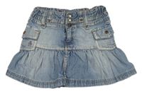 Světlemodrá cargo riflová sukně H&M