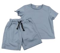 2set - Modré tričko + kraťasy Shein