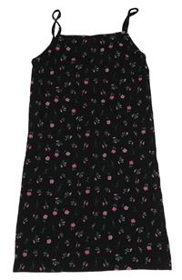 Černé květované šaty Primark