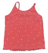 Jahodový puntíkatý žebrovaný crop top George