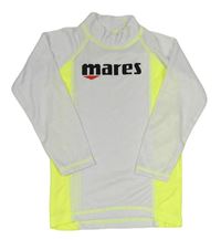 Bílo-neonově žluté UV triko s nápisem