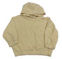 Béžová oversize mikina s kapsou a kapucí H&M