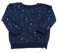 Tmavomodrá mikina se souhvězdími a měsíci zn. Primark